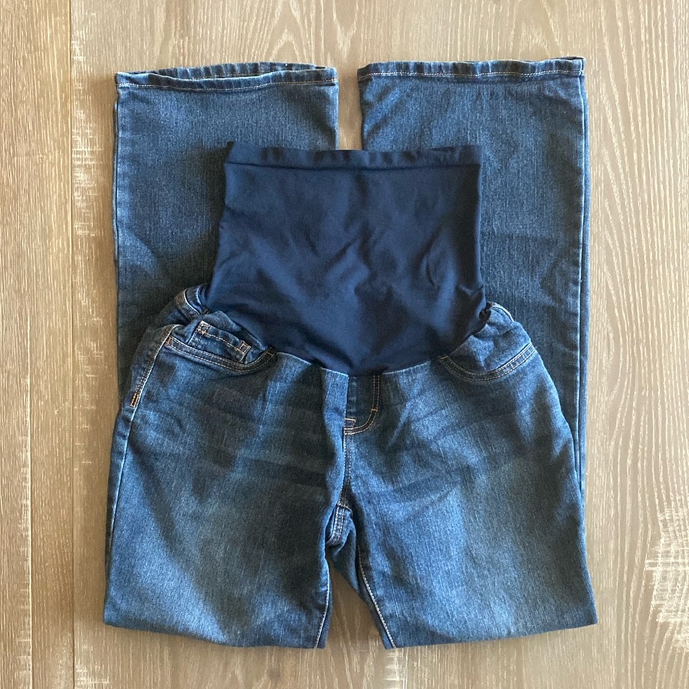 Indigo Blue Flare Maternity Jeans